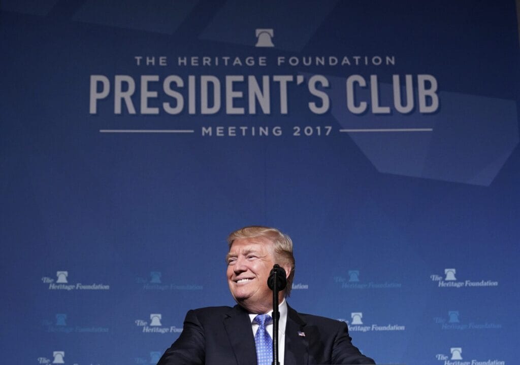 Trump at Heritage Foundation 2017
