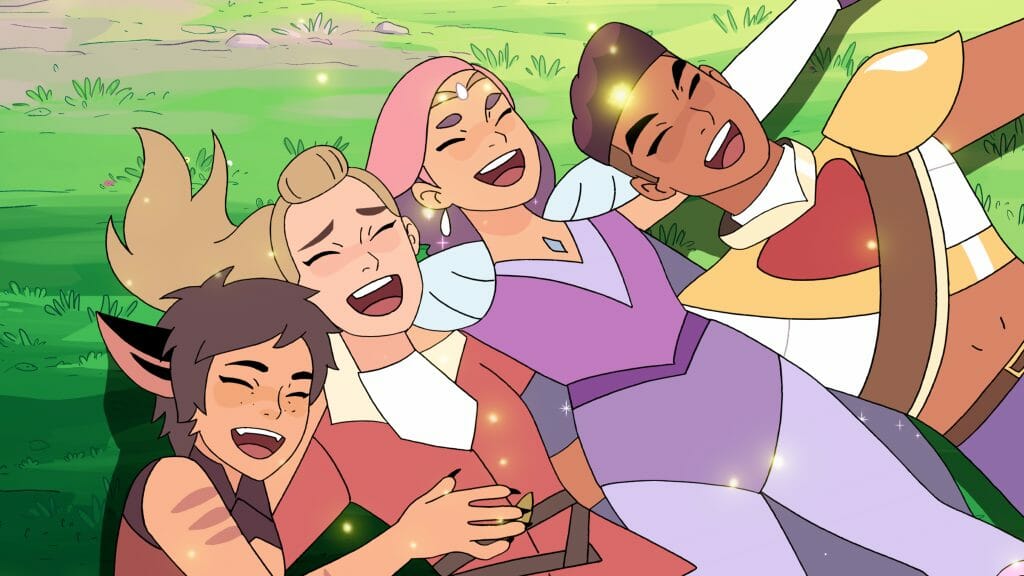 Catra, Adora, Glimmer, Bow