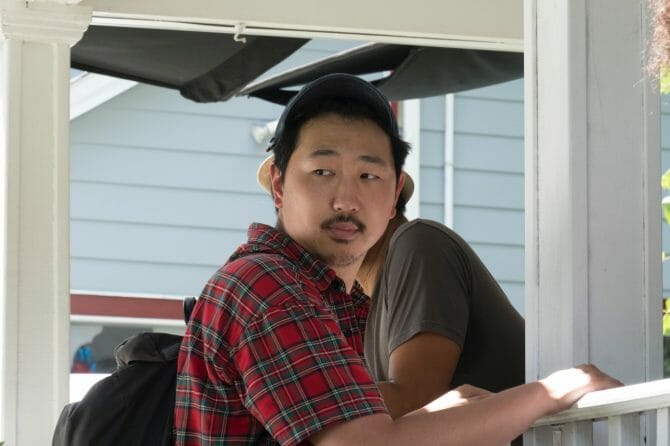 Andrew Ahn directing on the set of Driveways