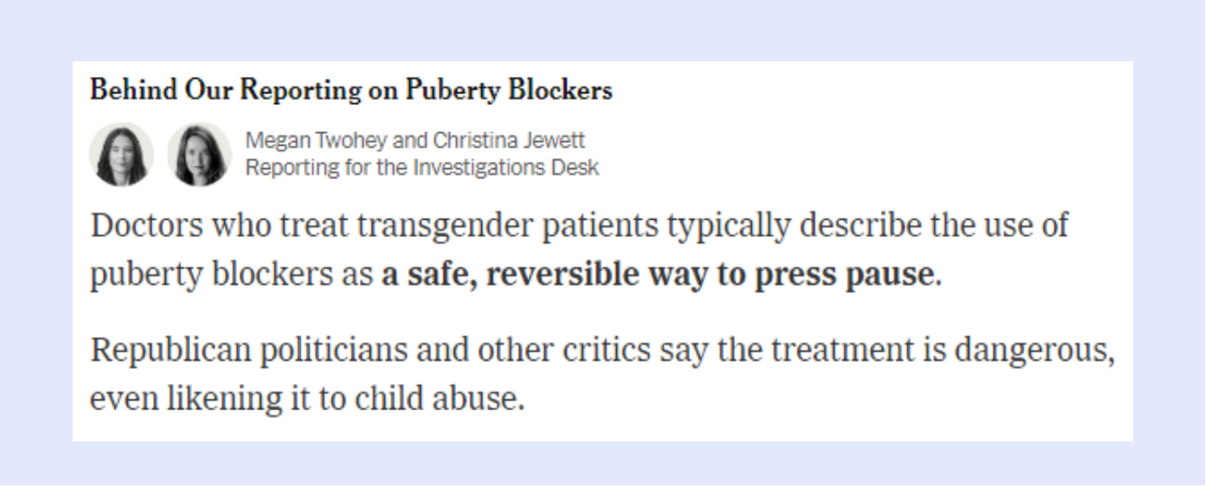 behind-our-reoporting-on-puberty-blockers | GLAAD