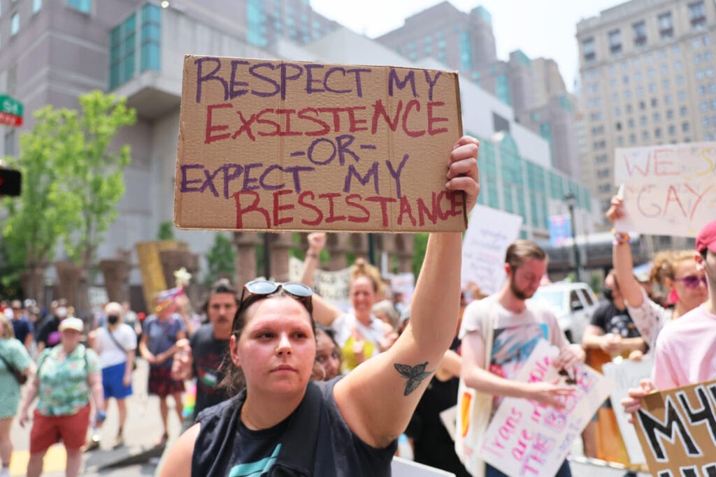 Moms for Liberty counter protest