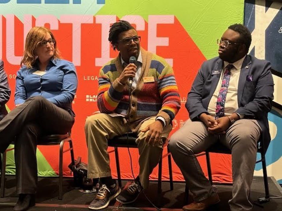 “Lambda Legal’s Past, Present, and Future” Panelists (L to R): Vandy Beth Glenn, Tim’m West, Dani Alexander-Burk (Photo: Darian Aaron) | GLAAD “Lambda Legal’s Past, Present, and Future” Panelists (L to R): Vandy Beth Glenn, Tim’m West, Dani Alexander-Burk (Photo: Darian Aaron)