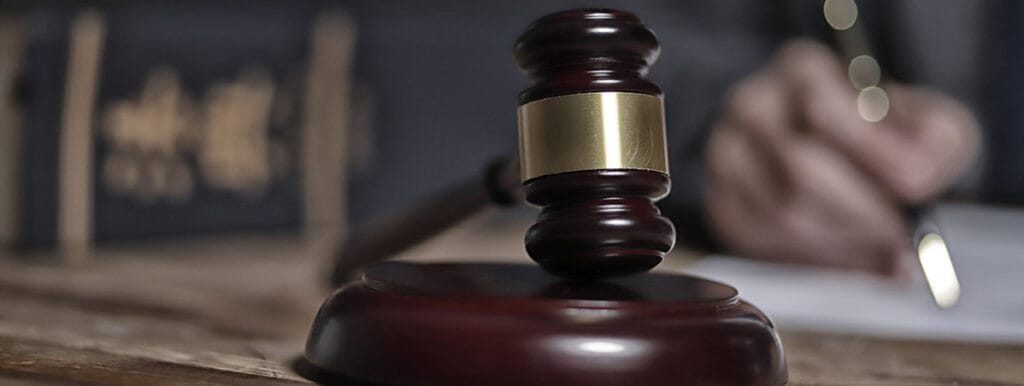 Lawyer writing documents