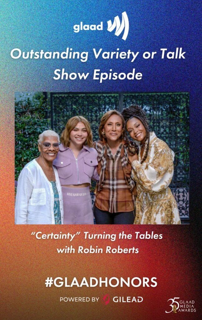 Screenshot 2024-03-21 at 51614 PM | GLAAD GLAAD Media Award Nominee - Robin Roberts "Certainty"