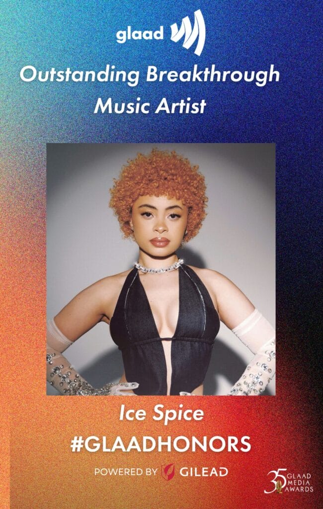 Screenshot 2024-03-21 at 125025 PM | GLAAD GLAAD Media Award Nominee - Ice Spice