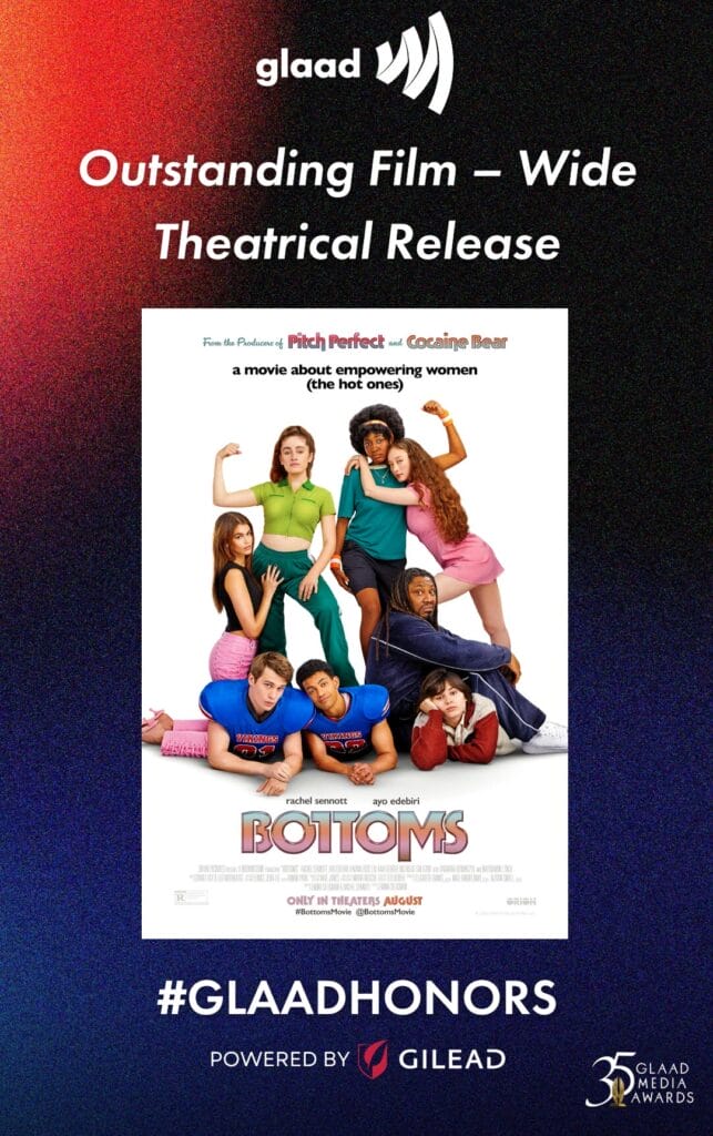 Screenshot 2024-03-21 at 124850 PM | GLAAD GLAAD Media Award Nominee - Bottoms