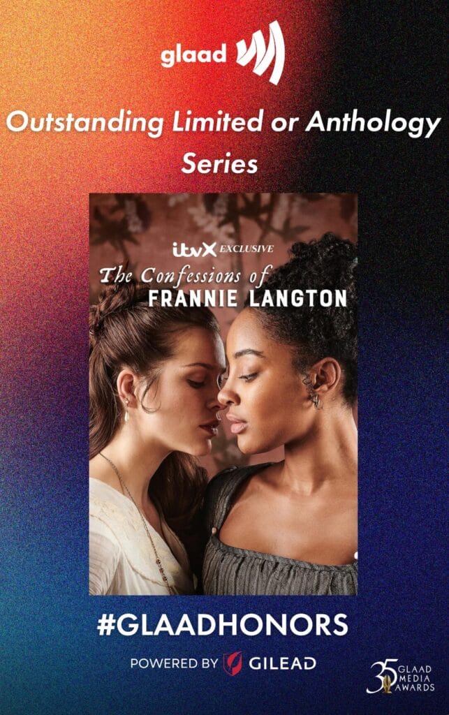 Screenshot 2024-03-21 at 124351 PM | GLAAD GLAAD Media Award Nominee - The Confessions of Frannie Langton