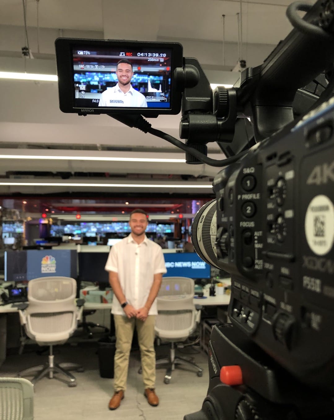 Julian Berger at the NBC News newsroom in September 2023. Photo courtesy of Alexandra Turcios-Cruz | GLAAD Julian Berger at the NBC News newsroom in September 2023. Photo courtesy of Alexandra Turcios-Cruz