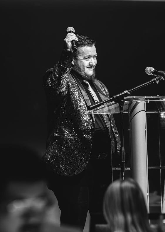 Jack Fonder the Community Health Worker from The Transformation Project presenting an award at the TPAN Prism Fundraising Gala | GLAAD Jack Fonder the Community Health Worker from The Transformation Project presenting an award at the TPAN Prism Fundraising Gala