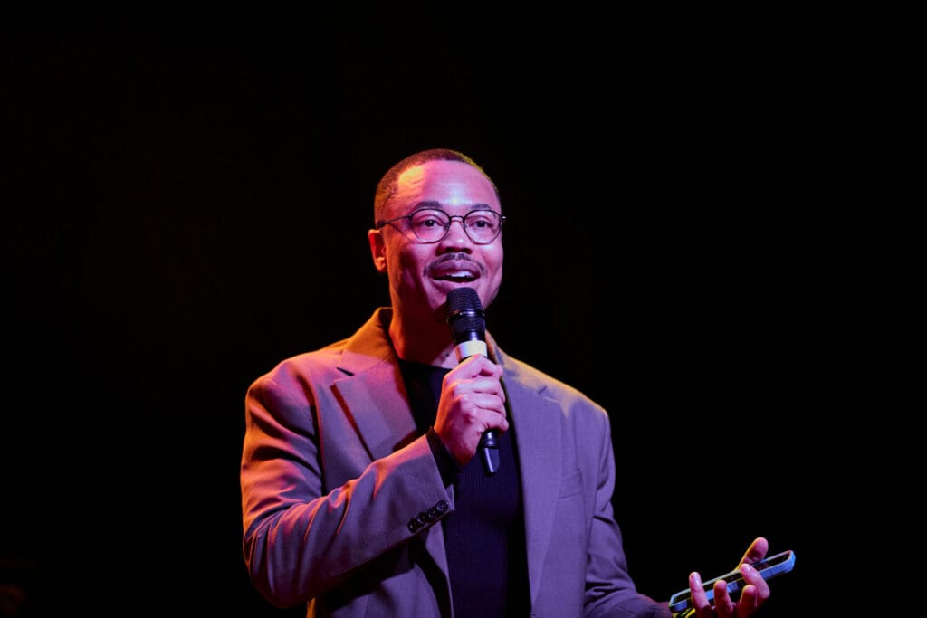 IMG_5245 | GLAAD Julian J. Walker, Associate Director of GLAAD's Communities of Color Department, gives final remarks at GLAAD Honors NYC - photo by Johnathan Parham