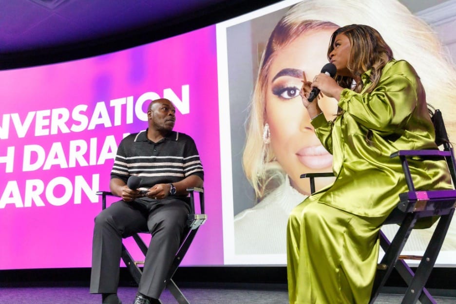 Darian Aaron interviews trans activist and philanthropist Dominique Morgan during GLAAD Down South in Atlanta on May 17, 2024. | GLAAD Darian Aaron interviews trans activist and philanthropist Dominique Morgan during GLAAD Down South in Atlanta on May 17, 2024.