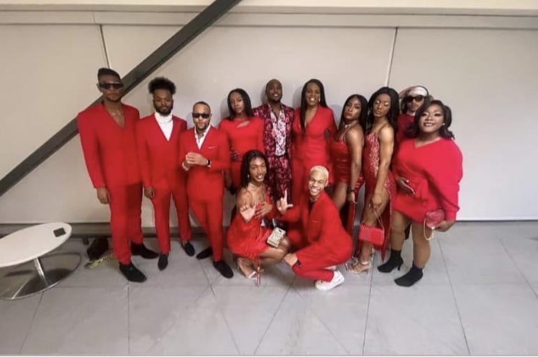 Safara Malone (fourth from left) pictured with members of The House of Lepore. | GLAAD Safara Malone (fourth from left) pictured with members of The House of Lepore.