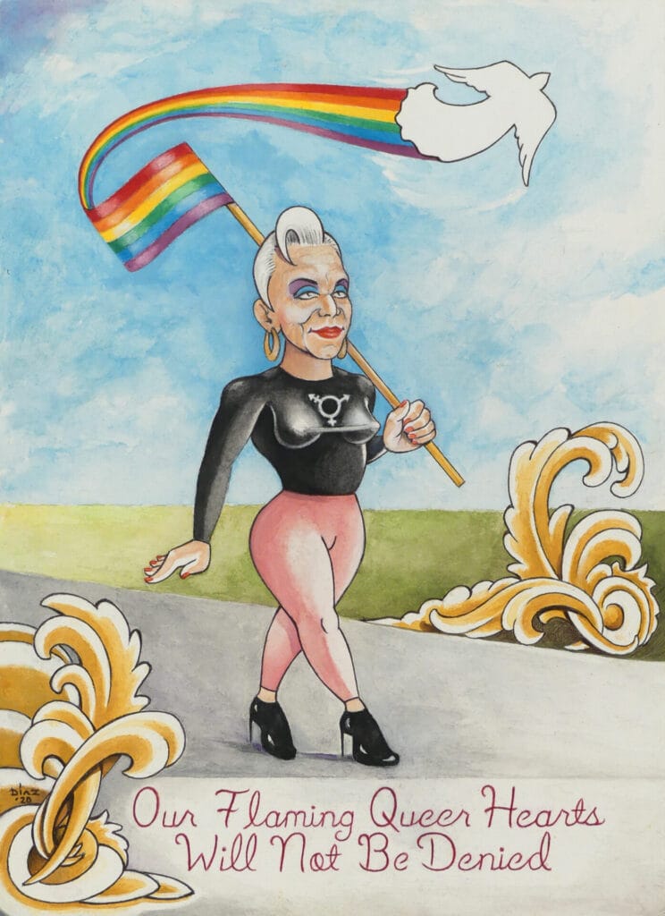 LOVE JAMIE Still 4 Our Flaming Queer Hearts Will Not Be Denied 2020 Courtesy of Jamie Diaz and Daniel Cooney Fine Art | GLAAD