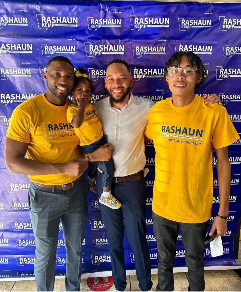 The Kemp Family poses for a photo at a campaign event in October 2023. | GLAAD The Kemp Family poses for a photo at a campaign event in October 2023.