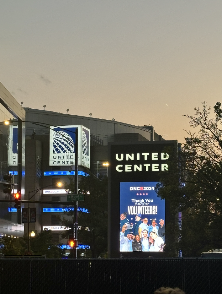 An exterior image of the United Center on August 19, 2024—the first night of the Democratic National Convention. (Image: Darian Aaron) | GLAAD An exterior image of the United Center on August 19, 2024—the first night of the Democratic National Convention.