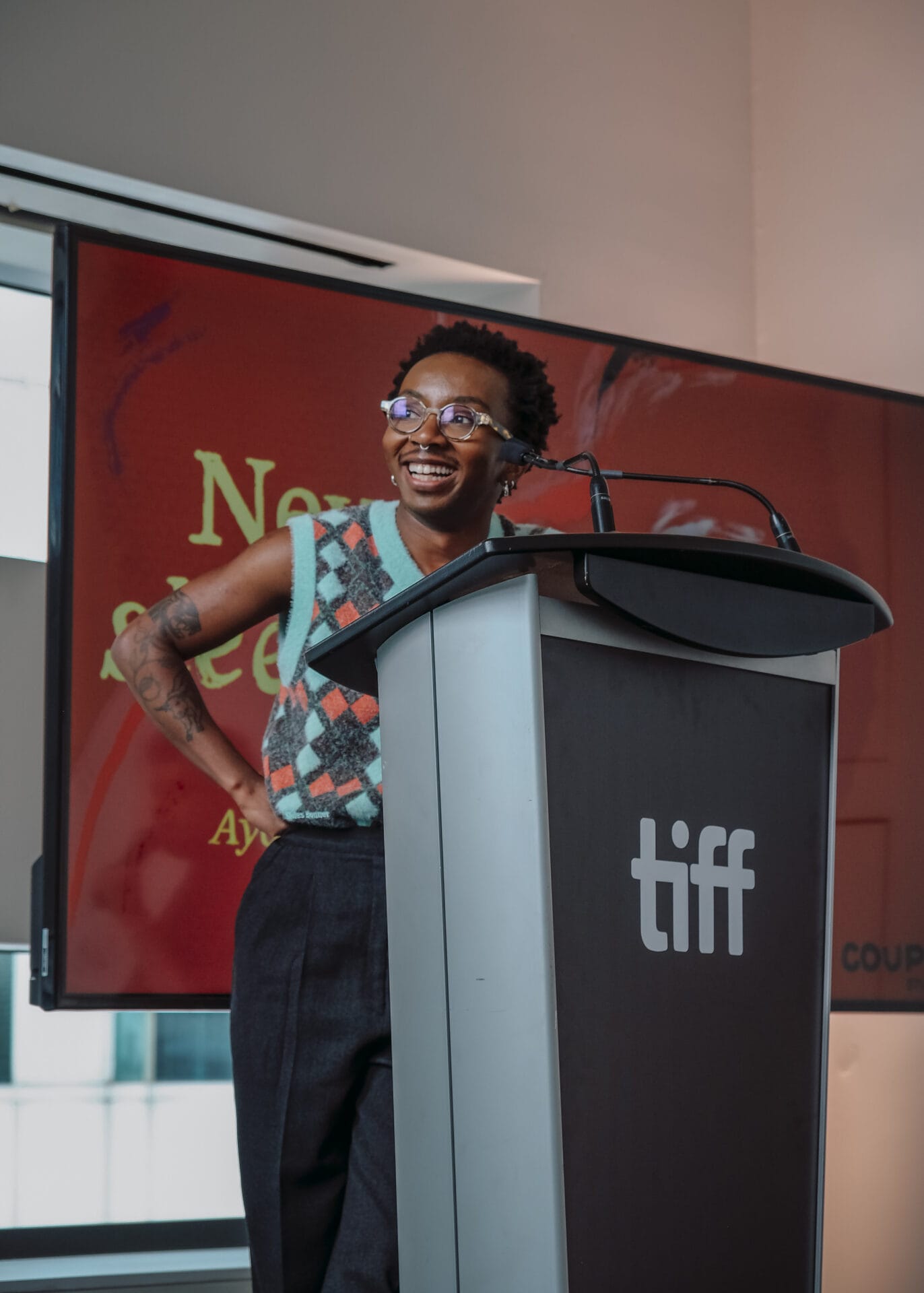 Winner of the Trans Film Pitch, Ayo Tsalithaba (Photo credit: Wynne Neilly) | GLAAD