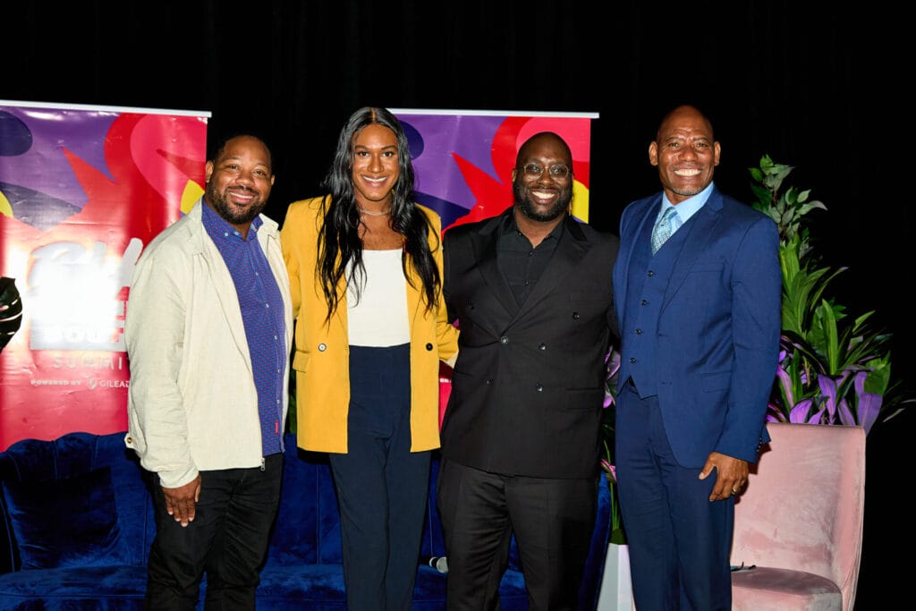 IMG_8140 | GLAAD Jay from the Howard University Student Association, Dr. Daryl B. Holloman of Spellman University, and Glenn Caston from Xavier University of Louisiana - Courtesy of Johnathan Parham