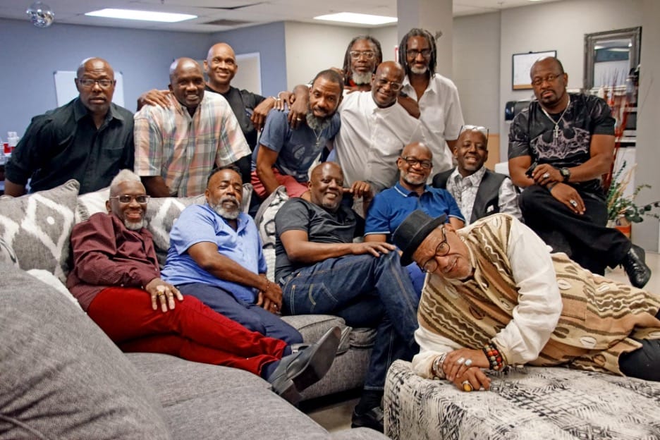 Members of The Silver Lining Project pose for a promotional photo in 2021.