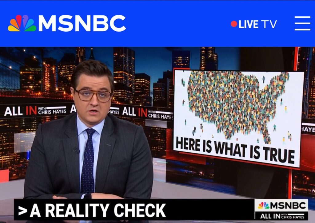 All in with Chris Hayes, airs weeknights at 8pm ET on MSNBC