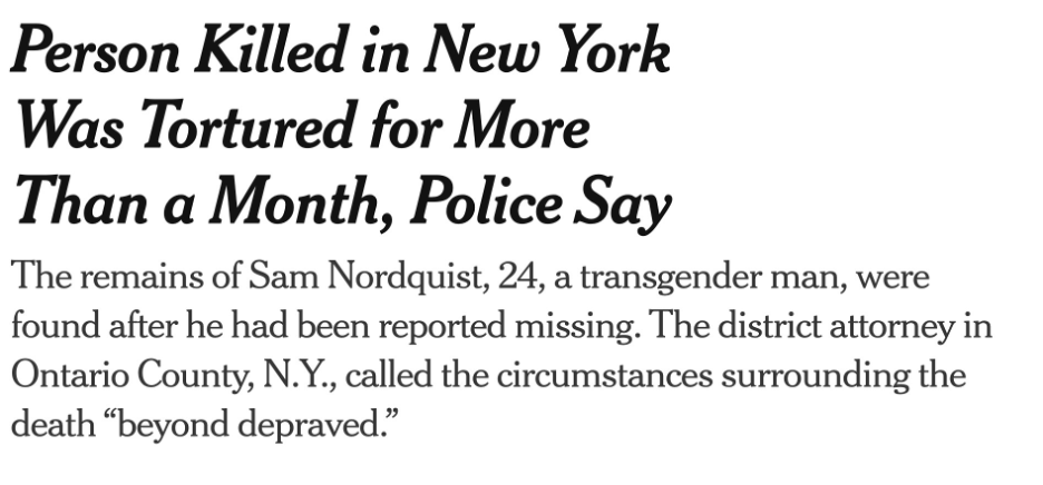 New York Times Headline | GLAAD New York Times Headline