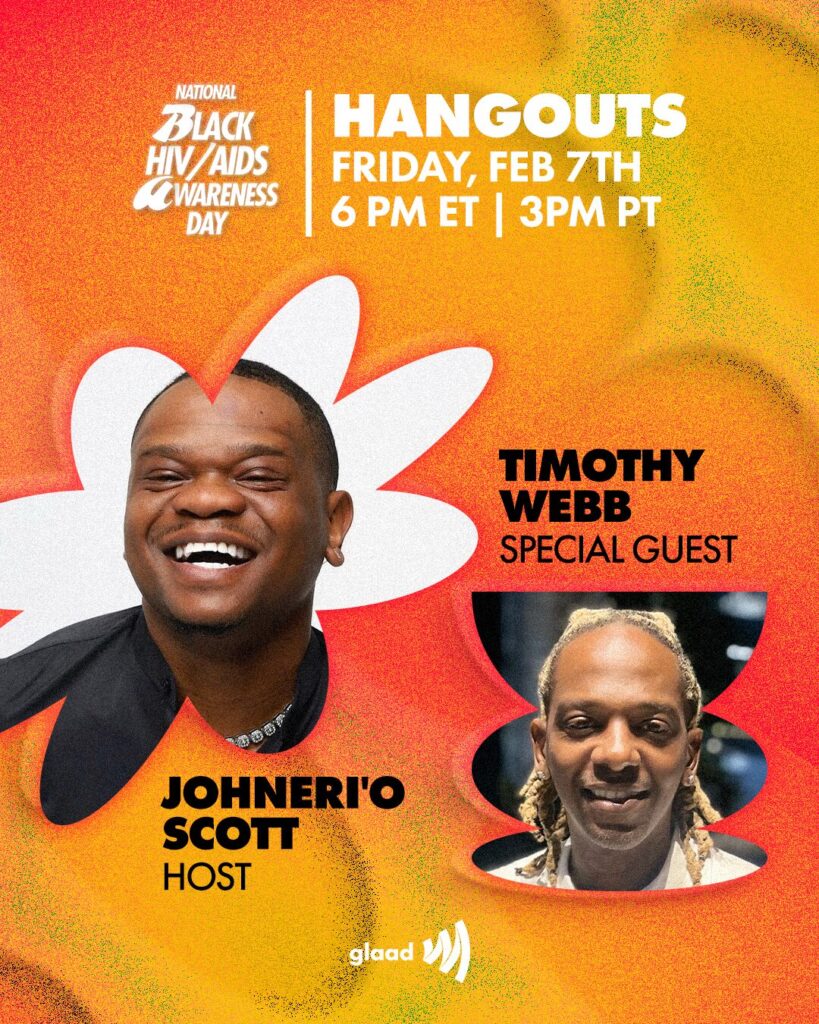 Friday February 7th - GLAAD Hangout with JohnerriO Scott host and Timothy Webb as special guest | GLAAD Friday February 7th - GLAAD Hangout with JohnerriO Scott host and Timothy Webb as special guest