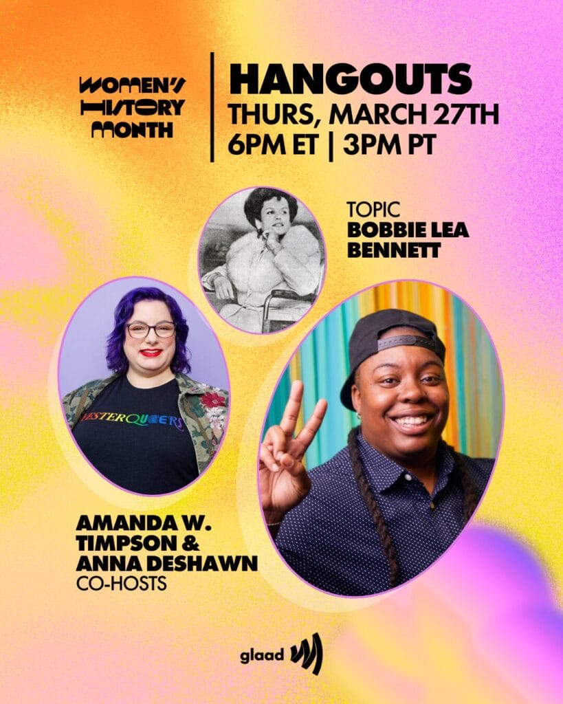 GLAAD Hangout with Amanda W. Timpson and Anna DeShawn, March 27, 2025 | GLAAD GLAAD Hangout with Amanda W. Timpson and Anna DeShawn, March 27, 2025