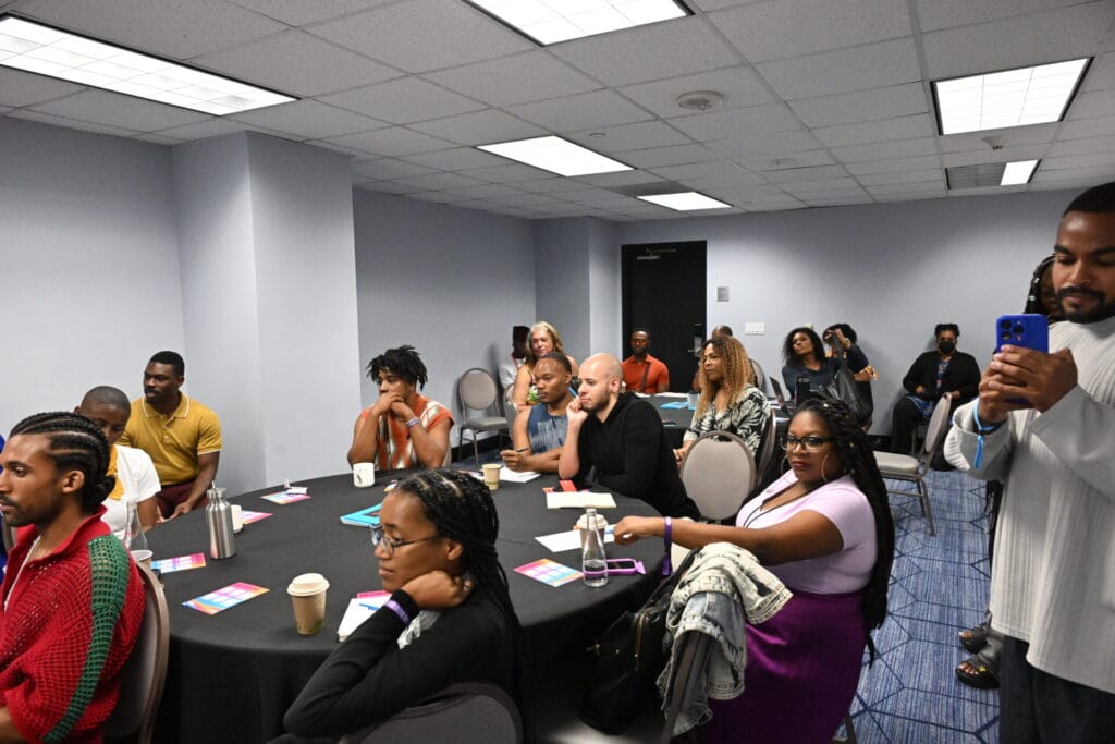 LOS ANGELES, CALIFORNIA - SEPTEMBER 16: <> attends GLAAD Black Queer Creative Summit breakout sessions at Sofitel Los Angeles at Beverly Hills on September 16, 2023 in Los Angeles, California. (Photo by Lester Cohen/Getty Images for GLAAD)