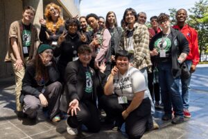 _JJ_7555 | GLAAD Starbucks Workers United in posing with with members of TRAC union leaders who came to bargain