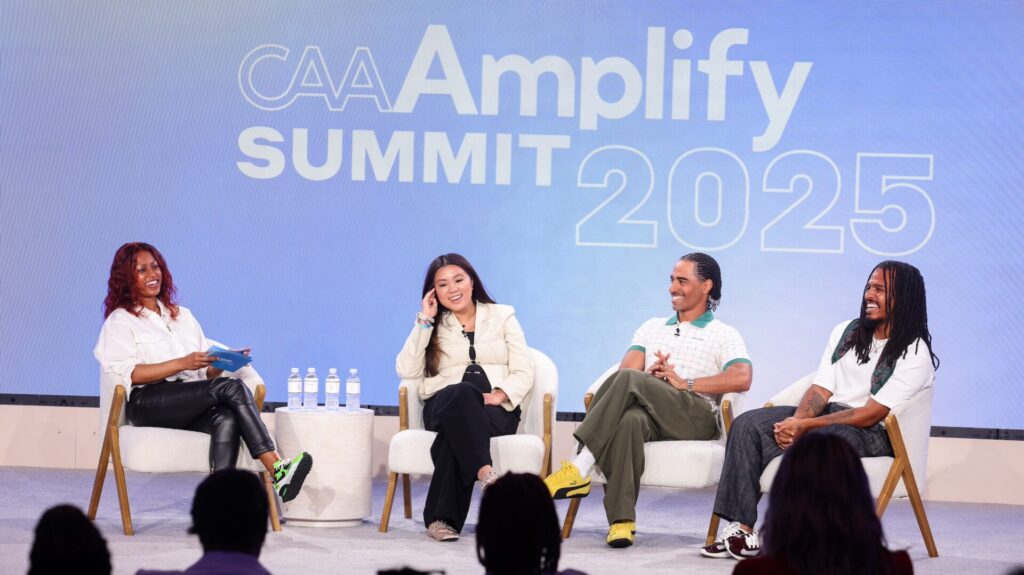 CAA Agent Arleta Fowler with Mad Realites CEO Alice Ma content creators Boman Martinez-Reid and Keith Lee 2 | GLAAD
