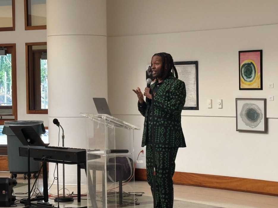 Multimedia artist and scholar Marques Redd shares his story of reconciling his sexuality with his faith and the affirmation he received through discovering untold stories of queerness in art during the Pioneers and Trailblazers Photo History Exhibit. | GLAAD Multimedia artist and scholar Marques Redd shares his story of reconciling his sexuality with his faith and the affirmation he received through discovering untold stories of queerness in art during the Pioneers and Trailblazers Photo History Exhibit.