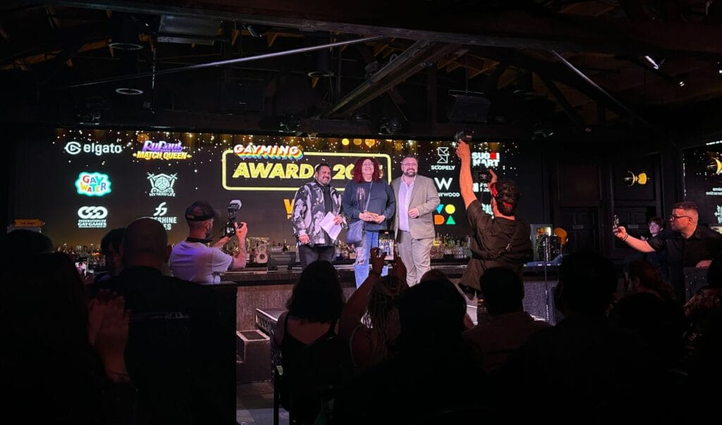 From left: Alexander Rodriguez, Rebecca Heineman, Robin Gray | GLAAD