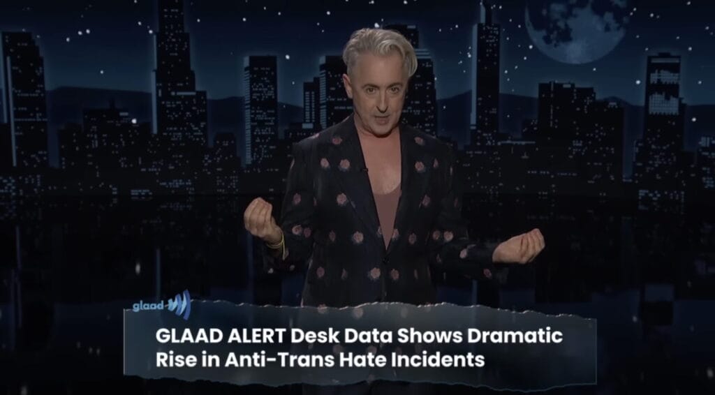 Alan Cumming Delivers Monologue on Anti-Trans Attacks, Cites GLAAD ALERT Desk, on Jimmy Kimmel Live