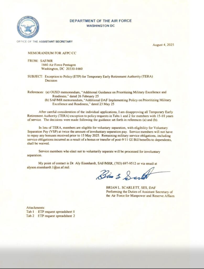 Memo issued by the U.S. Air Force | GLAAD Memo issued by the U.S. Air Force