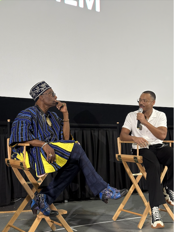 Julian Walker, GLAAD’s Associate Director of Communities of Color (right), moderates post-screening talkback with Beatitude Bishop Zachary G. Jones | GLAAD Julian Walker, GLAAD’s Associate Director of Communities of Color (right), moderates post-screening talkback with Beatitude Bishop Zachary G. Jones