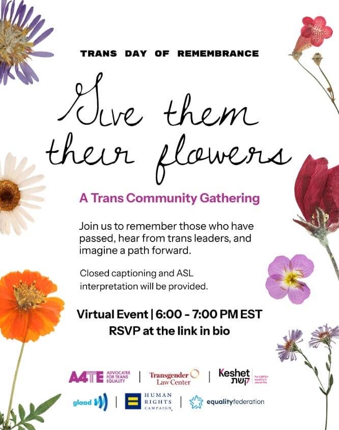TDOR Give Them Their Flowers Virtual Event